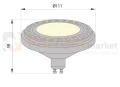 Żarówka LED ES111 AR111 GU10 230V 9W 4000K GU10-SOFT-9-NW-CZ wymiary rozmiary perfektmarket sklep