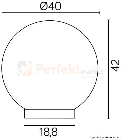 kula lampa ogrodowa biała 40 cm PMMA wymiar perfektmarket.jpg