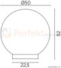 kula lampa ogrodowa biała 50 cm PMMA wymiar perfektmarket.jpg
