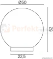 kula lampa ogrodowa biała 50 cm PMMA wymiar perfektmarket.jpg