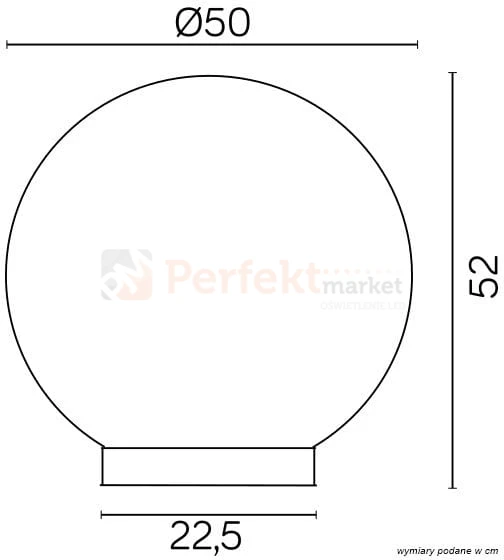 kula lampa ogrodowa biała 50 cm PMMA wymiar perfektmarket.jpg