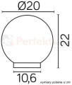kula lampa ogrodowa biała 20 cm PMMA wymiar perfektmarket.jpg