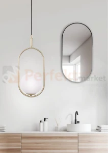 Lampa wisząca CORDEL G9 mosiądz biała kula