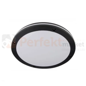 Lampa sufitowa plafon okrągła czarna IP44 2xE27 zewnętrzna na balkon, taras