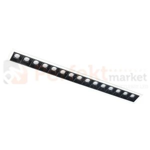 Lampa liniowa biało-czarna wpuszczana podtynk 30W 3000K 2400lm