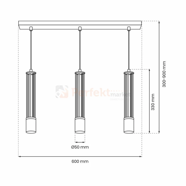 Lampa wisząca ESTILO 3xGU10 MLP8410