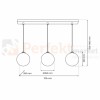 Lampa wisząca REFLEX 3xE14 MLP8415