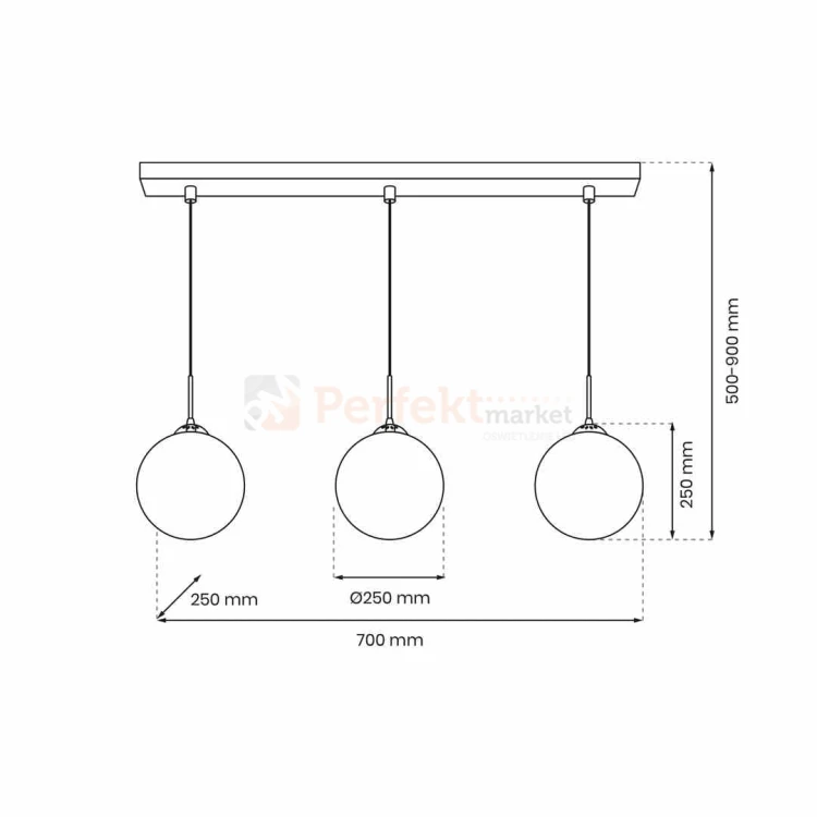 Lampa wisząca REFLEX 3xE14 MLP8415
