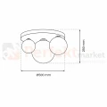 Lampa sufitowa REFLEX 2xE14 + 1xE27 MLP8417