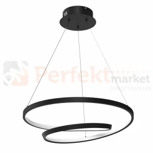 Lampa wisząca LED spirala LUCERO BLACK 48W LED ML7948