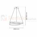Lampa wisząca LUCERO BLACK 48W LED ML7948