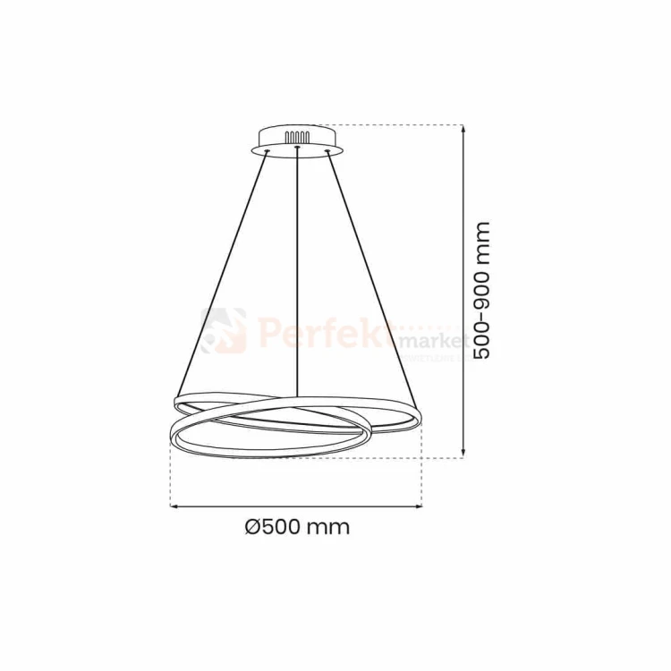 Lampa wisząca LUCERO BLACK 48W LED ML7948
