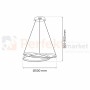 Lampa wisząca LUCERO GOLD 48W LED ML7950