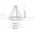 Lampa wisząca ROTONDA GOLD 93W LED ML7947