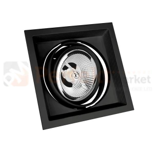 Oprawa downlight wpuszczana MDD MAXI UNO GU10 x 1 AR111 czarna