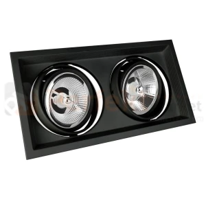 Oprawa downlight wpuszczana MDD MAXI DUE GU10 x 2 AR111 czarna