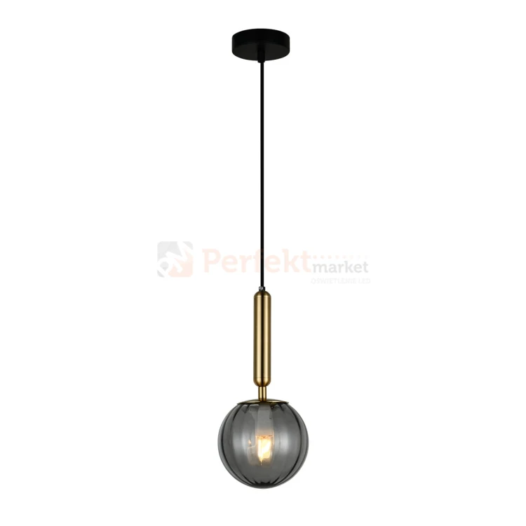 Italux lampa wisząca kula dymiona mosiądz Ravena 15 cm PND-2324-1 BRO+SG 2.jpg
