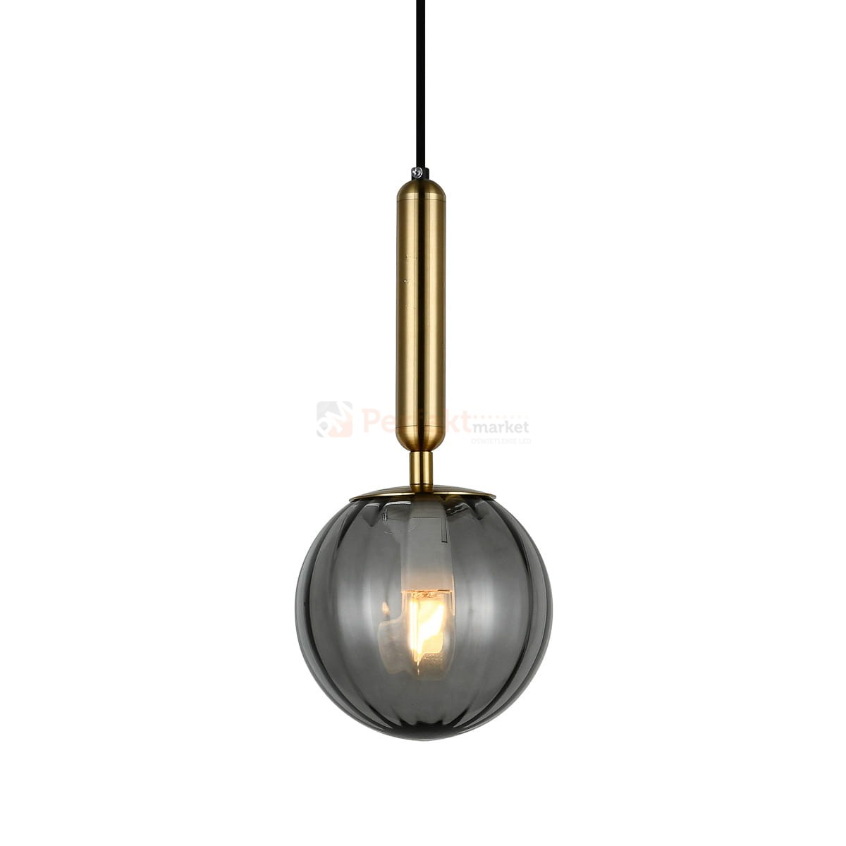 Italux lampa wisząca kula dymiona mosiądz Ravena 15 cm PND-2324-1 BRO+SG.jpg