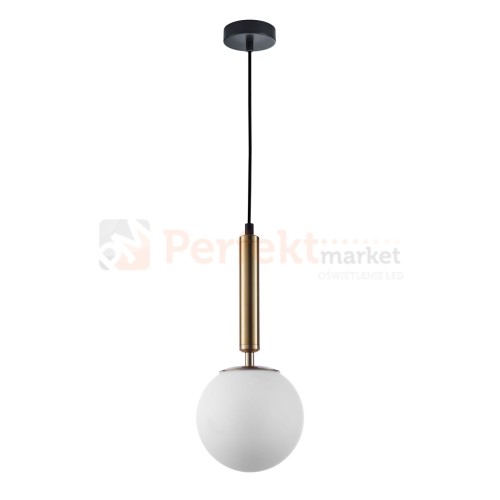 Italux lampa wisząca kula mleczna mosiądz Ravena 15 cm PND-2324-1 GD+OPA perfektmarket.jpg