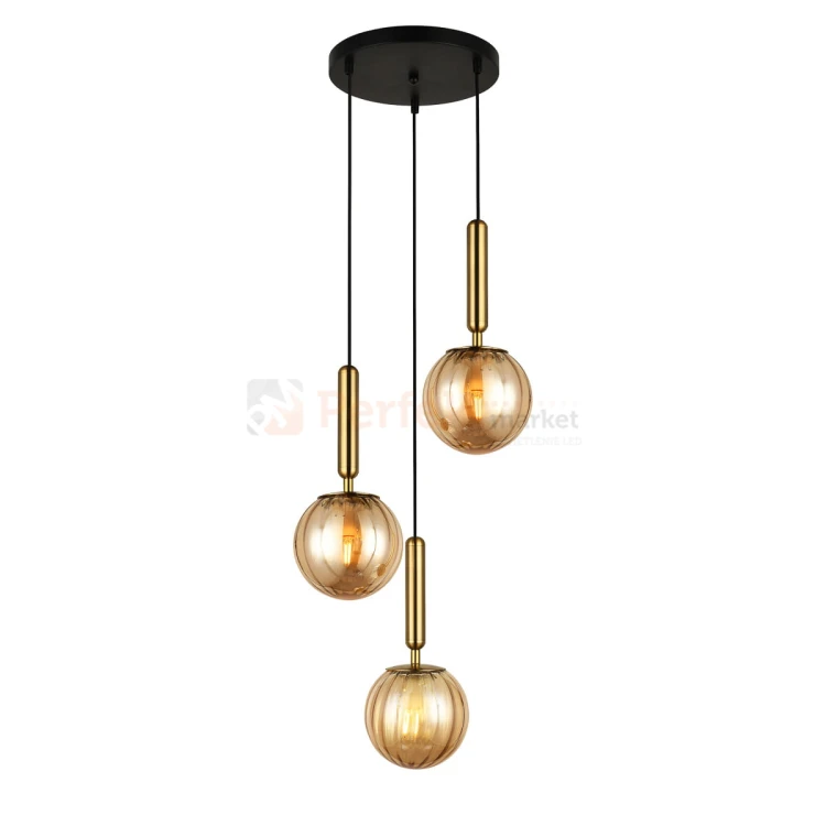 Italux  lampa wisząca bursztynowe kule Ravena PND-2324-3A BRO+AMB.jpg