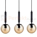 Italux lampa wisząca mosiądz dymione kule Raven PND-2324-3L BK+AMB 1.jpg