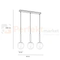 Italux lampa wisząca mosiądz dymione kule Raven PND-2324-3L BK+AMB 1 size.jpg
