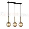 Italux lampa wisząca mosiądz bursztynowe kule Raven PND-2324-3L BRO+AMB perfektmarket.jpg