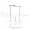 Italux lampa wisząca mosiądz dymione kule Raven PND-2324-3L BK+AMB 1 size.jpg