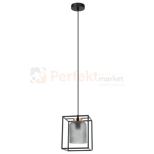 Lampa wisząca Sinella czarna dymiopna Italux PND-23231-1-BK+SG perfektmarket.jpg