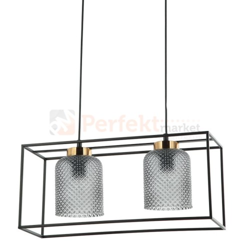 Lampa wisząca Sinella czarna dymiona Italux PND-23231-2-BK+SG.jpg