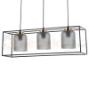 Lampa wisząca Sinella czarna dymiony klosz Italux PND-23231-3-BK+SG.jpg