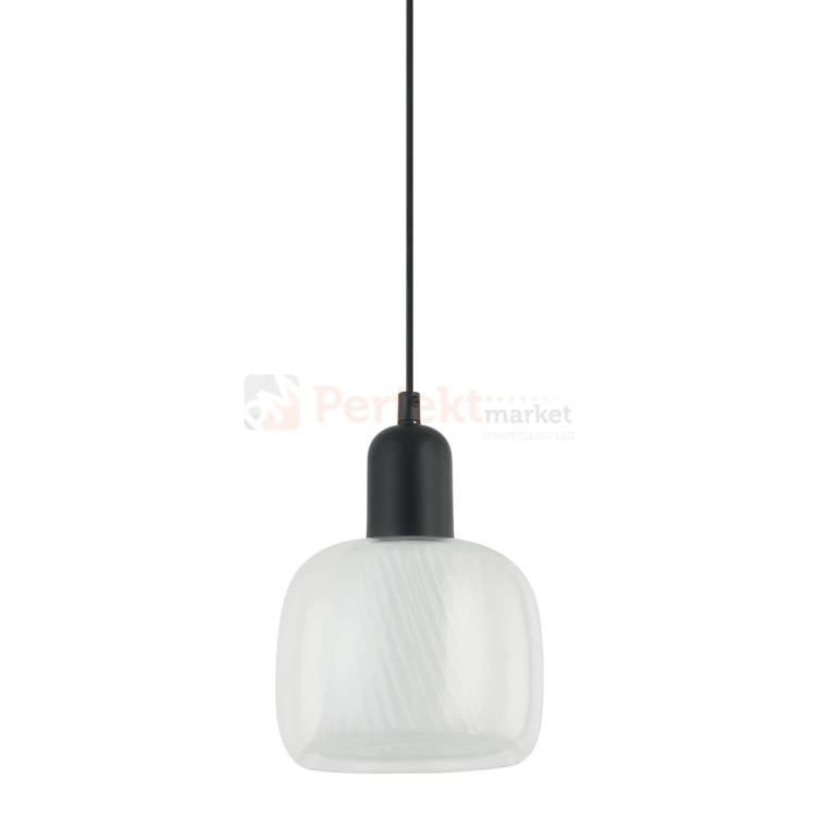 Lampa wisząca Lamezia szkło Italux PND-67594-1-BK+CL.jpg