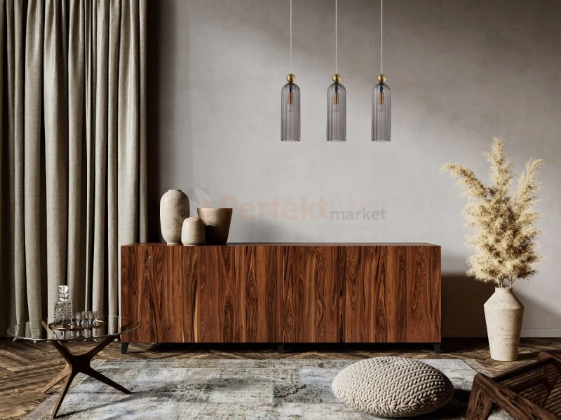 Piega 3 lampa wisząca złota z białym  kloszem 3xE14 LP-939/3L white Light Prestige