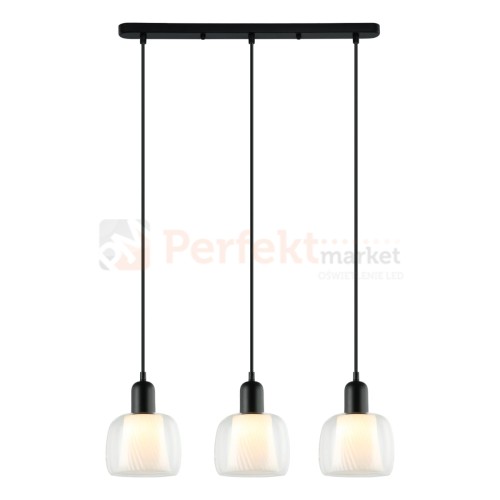 Lampa wisząca Lamezia czarna Italux PND-67594-3-BK+CL 1.jpg