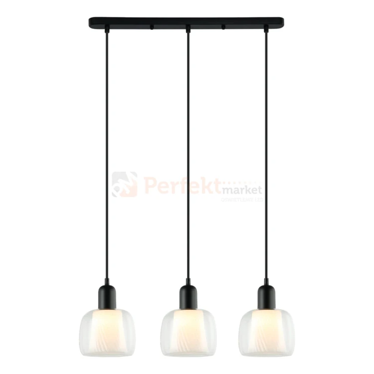Lampa wisząca Lamezia czarna Italux PND-67594-3-BK+CL 1.jpg