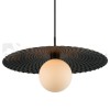 Malor lampoa wisząca czarna kapelusz mleczny klosz italux PND-4602-1-XL-BLK perfektmarket det.jpg