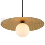 Malor lampoa wisząca złota kapelusz mlecnzy klosz italux PND-4602-1-XL-GD perfektmarket det.jpg