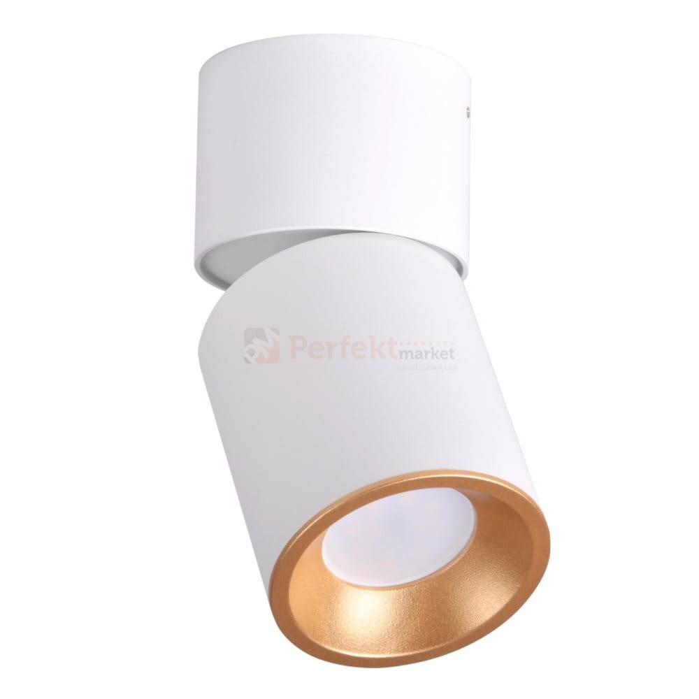 Oprawa natynkowa regulowana spotlight tuba Nixa GU10 biało złota 314260.jpg