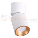 Oprawa natynkowa regulowana spotlight tuba Nixa GU10 biało złota 314260.jpg