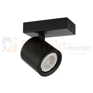 Oprawa ścienno-sufitowa reflektor tuba czarna  Karlota 1xGU10  Italux SPL-31959-1B-BK