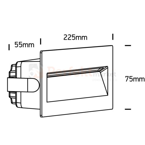 Lampa zewnętrzna wpuszczana elewacja schody IP65 antracyt Lapas 2 LED 3000K 1-light size perfektmarket.jpg