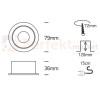 Oprawa halogenowa Vitali biała regulowana 79mm 11105M-W-W One Light size perfektmarket.jpg