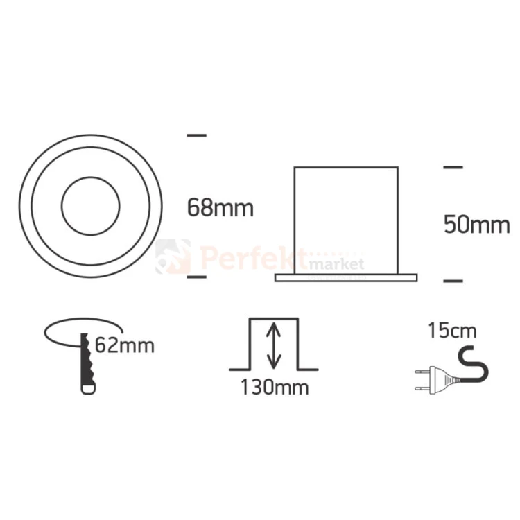 Oprawa halogenowa czarno złota wpust oczko Ormos GU10 MR16 10105D8 B GL size perfektmarket.jpg