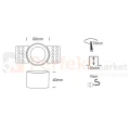 Oprawa sufitowa trimless bezramkowa Potamos GU10 biała 10105TR-W wymiary one light perfektmarket olsztyn.jpg
