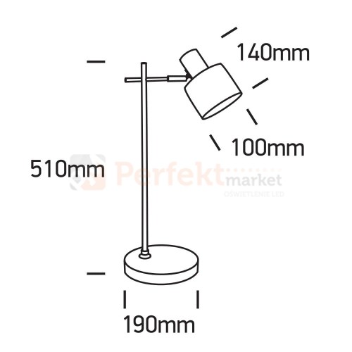 Lampka biurkowa stołowa loft czarna Serena S 61116A B One Light wymiar perfektmarket.jpg