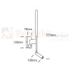 Lampa ścienna kinkiet LED Ines LED nowoczesna czarna 3+6W regulowana 65144 B W wymiary One Light perfektmarket.jpg