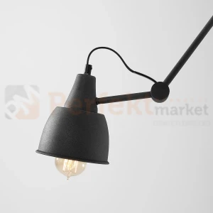 Lampa ścienna kinkiet AIDA grafit loft regulowana klosz E27814PL_G19 ALDEX
