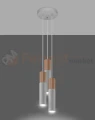 Lampa wisząca PABLO 3P biała Sollux