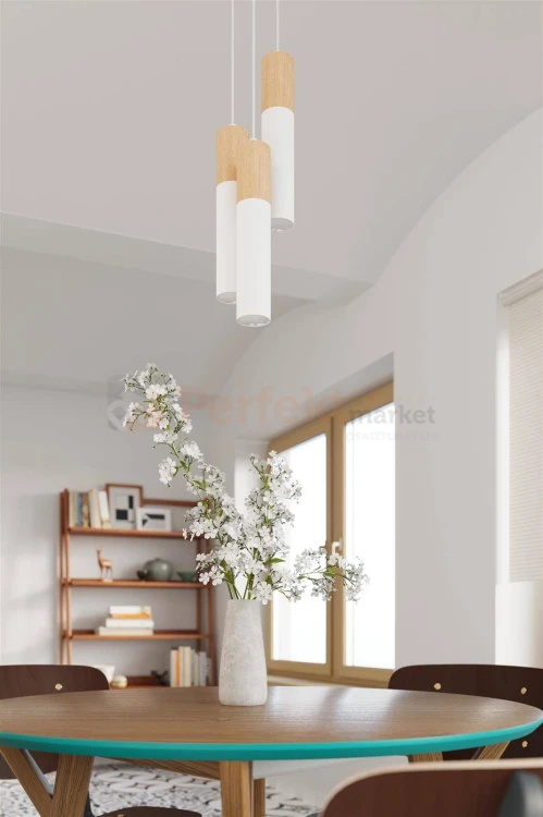 Lampa wisząca PABLO 3P biała Sollux