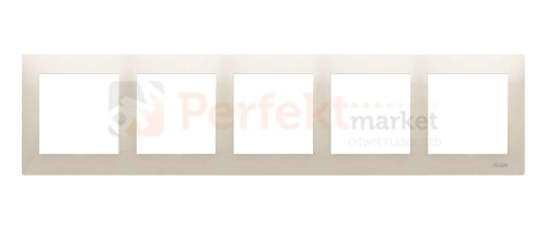 DR5/41 Simon 54 Premium ramka 5_krotna kremowa biały perfektmarket